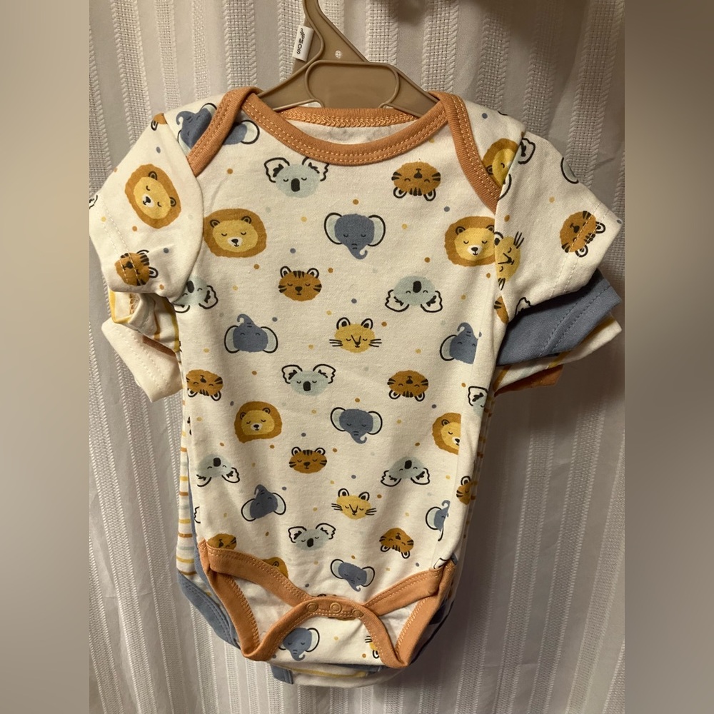 Chick Pea Baby Bodysuits 5 pack animals and friends 3-6 month bundle lot - Picture 8 of 8